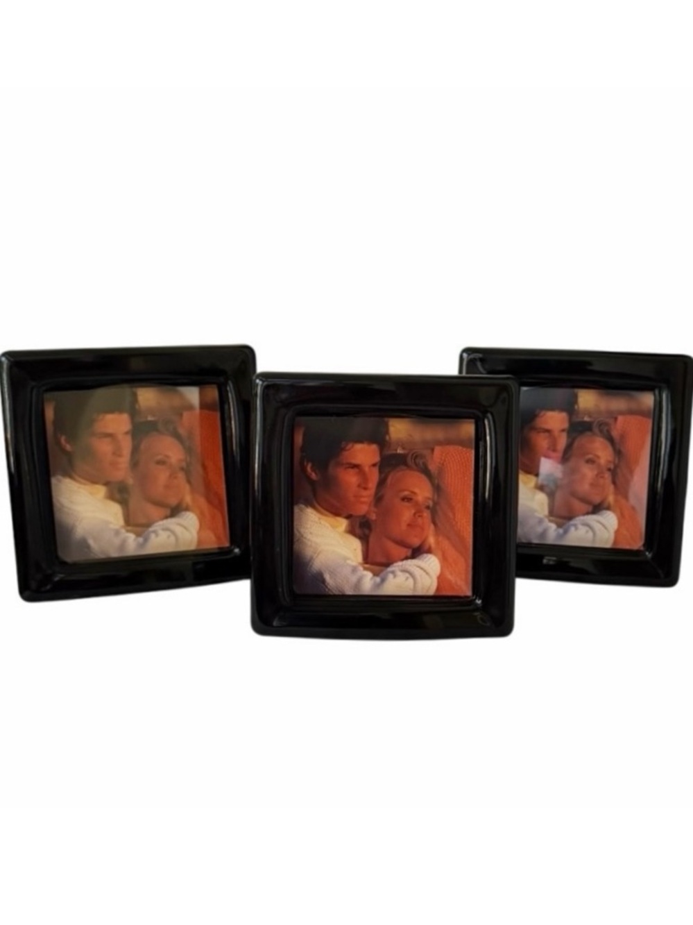 Set of 3 Mikasa Polished Black Square Picture Frames
